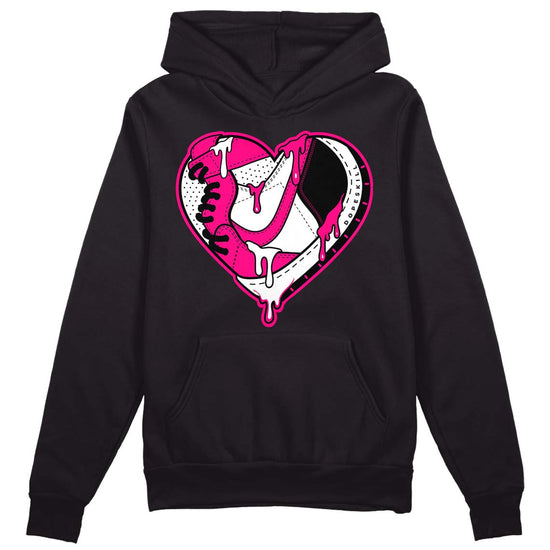 Jordan 1 Low GS “Fierce Pink” Dopeskill Hoodie Sweatshirt Heart Jordan 1 Graphic Streetwear - Black