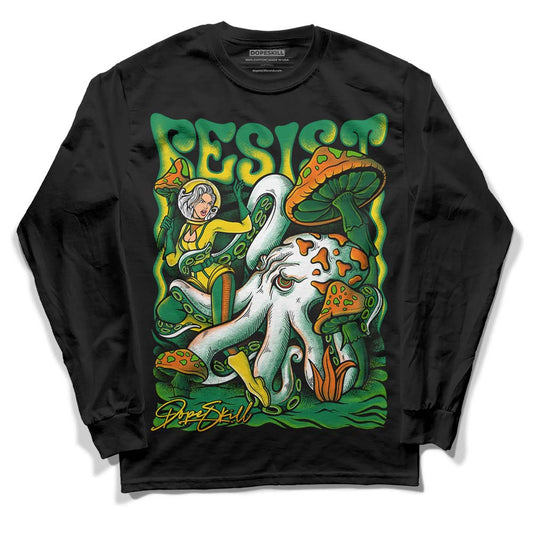 Green Sneakers DopeSkill Long Sleeve T-Shirt Resist Graphic Streetwear - Black