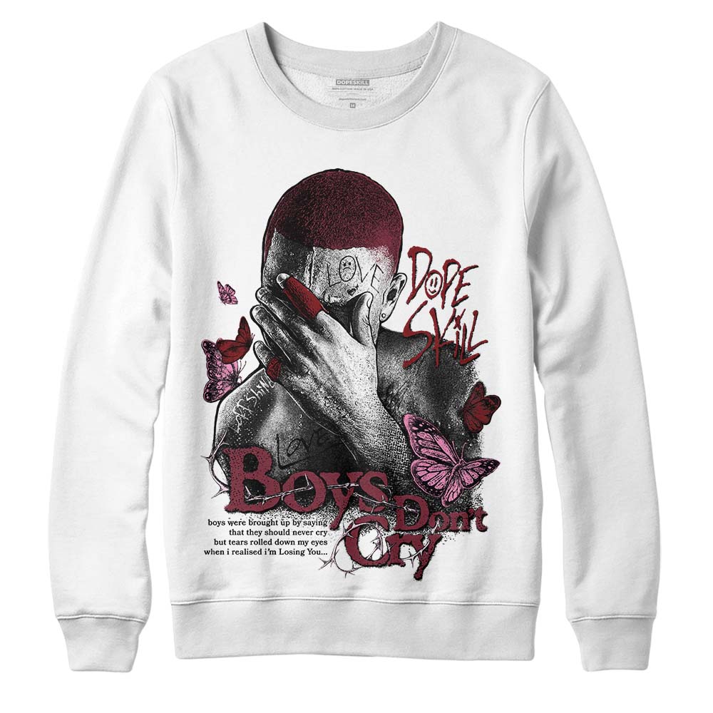 Jordan 1 Retro High OG “Team Red” DopeSkill Sweatshirt Boys Don't Cry Graphic Streetwear - White