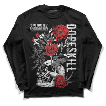 Jordan 1 High OG “Black/White” DopeSkill Long Sleeve T-Shirt Side Hustle Graphic Streetwear - Black