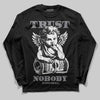 Grey Sneakers DopeSkill Long Sleeve T-Shirt Trust Nobody Graphic Streetwear - Black