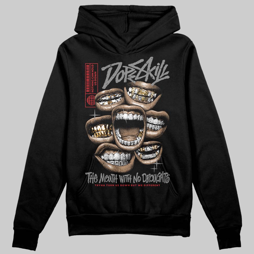 Jordan 10 Retro Shadow (2025) DopeSkill Hoodie Sweatshirt The Mouth With No Droughts Graphic Streetwear - Black