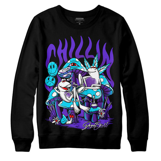 Jordan 6 "Aqua" DopeSkill Sweatshirt Chillin Graphic Streetwear - black