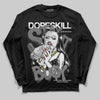 Jordan 4 “Black Cat” (2025) DopeSkill Long Sleeve T-Shirt Stay It Busy Graphic Streetwear - Black