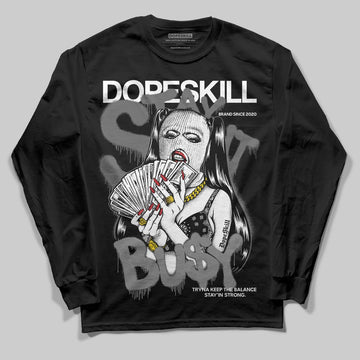 Jordan 4 “Black Cat” (2025) DopeSkill Long Sleeve T-Shirt Stay It Busy Graphic Streetwear - Black