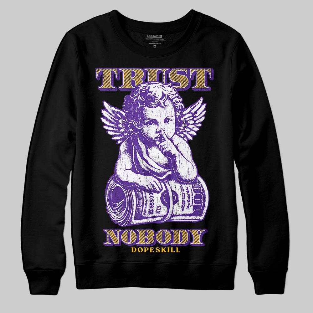 PURPLE Sneakers DopeSkill Sweatshirt Trust Nobody Graphic Streetwear - black