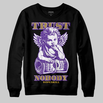 PURPLE Sneakers DopeSkill Sweatshirt Trust Nobody Graphic Streetwear - black