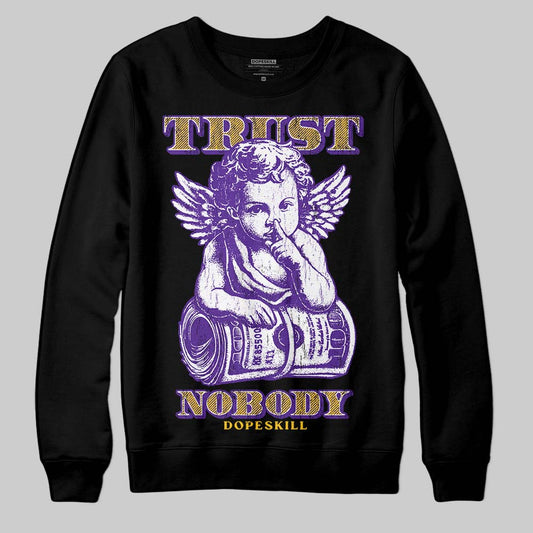 PURPLE Sneakers DopeSkill Sweatshirt Trust Nobody Graphic Streetwear - black