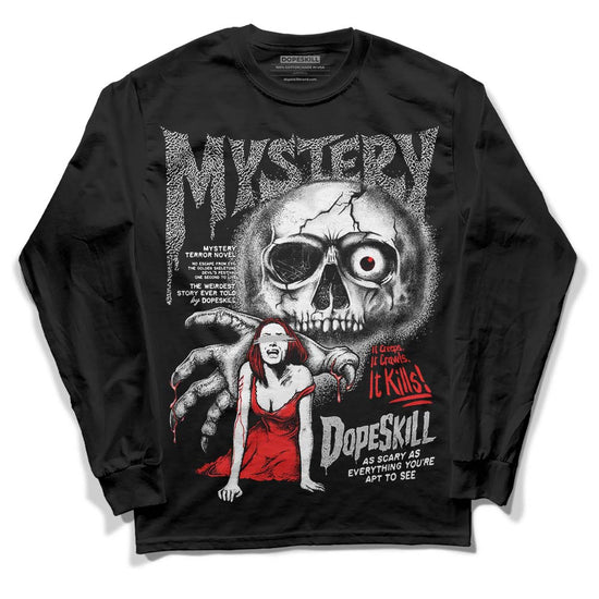 Jordan Spizike Low Bred DopeSkill Long Sleeve T-Shirt Mystery Ghostly Grasp Graphic Streetwear - Black 