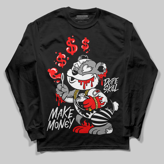 Black and White Sneakers DopeSkill Long Sleeve T-Shirt Make Money Graphic Streetwear - Black
