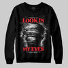 Black and White Sneakers DopeSkill Sweatshirt Look In My Eyes Graphic Streetwear - Black