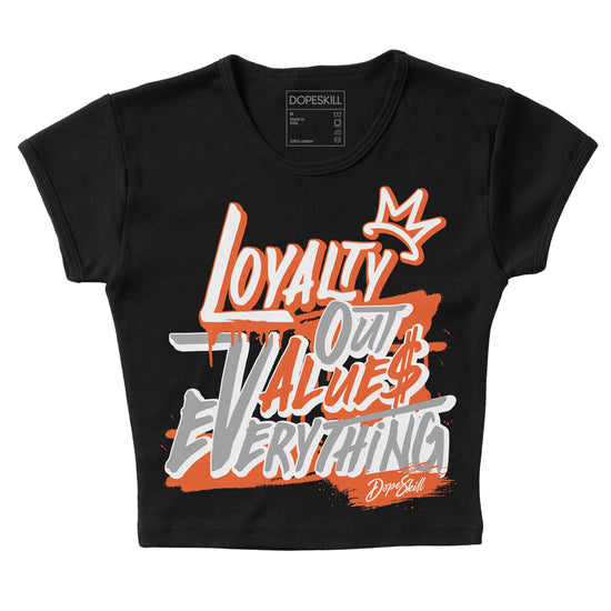 Jordan 3 Georgia Peach DopeSkill Women's Crop Top LOVE Graphic Streetwear - black