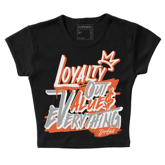 Jordan 3 Georgia Peach DopeSkill Women's Crop Top LOVE Graphic Streetwear - black