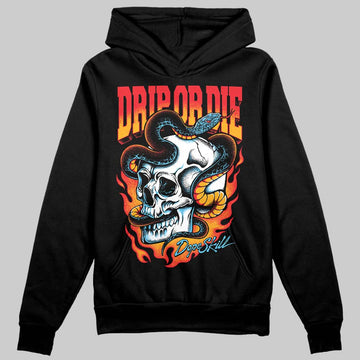 Red Sneakers DopeSkill Hoodie Drip or Die Graphic Streetwear - black