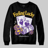 PURPLE Sneakers DopeSkill Sweatshirt Feeling Lucky Graphic Streetwear - Black