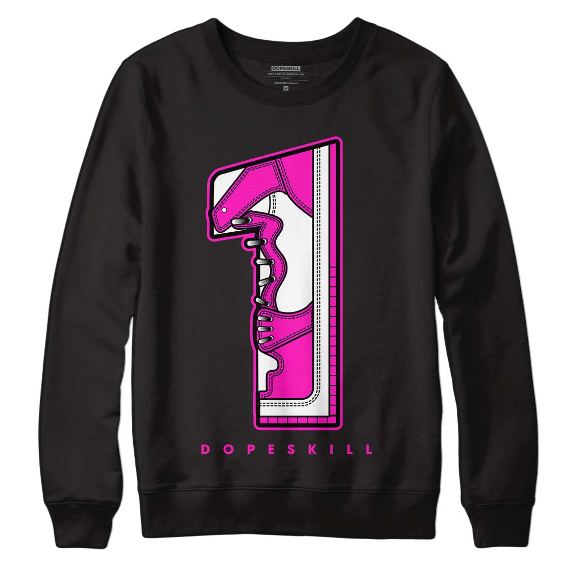 Dunk Low GS “Active Fuchsia” DopeSkill Sweatshirt No.1 Graphic Streetwear - Black