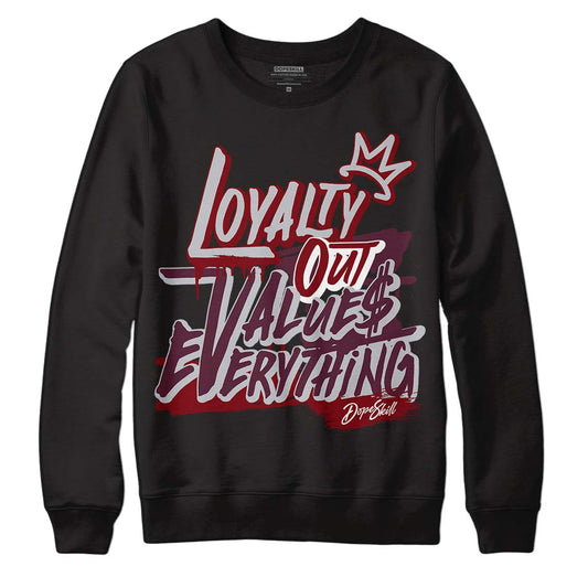 Jordan 5 Retro Burgundy (2023) DopeSkill Sweatshirt LOVE Graphic Streetwear - Black