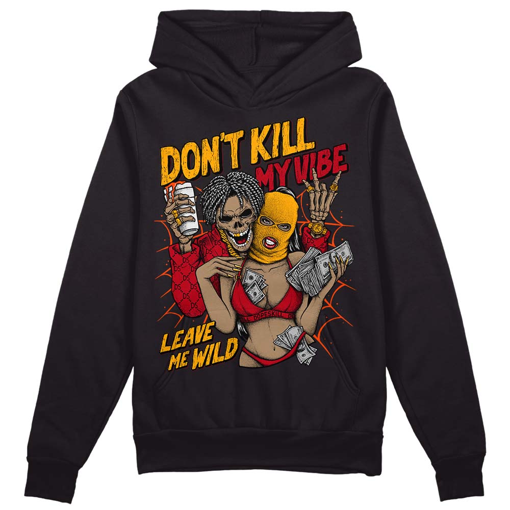 Jordan 7 Retro Cardinal DopeSkill Hoodie Sweatshirt Don't Kill My Vibe Graphic Streetwear - Black 