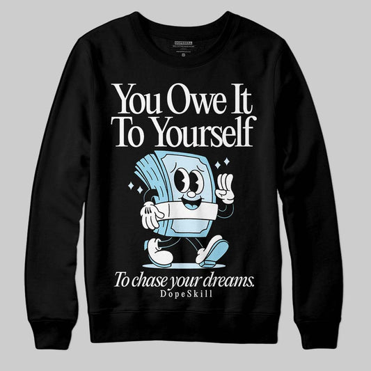 Vans Knu Stack Vintage Satin Dream Blue DopeSkill Sweatshirt Owe It To Yourself Graphic Streetwear - black