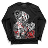 Jordan 1 High OG “Black/White” DopeSkill Long Sleeve T-Shirt Broken Heart Graphic Streetwear - Black