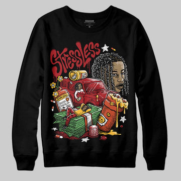 Nigel Sylvester x Air Jordan 4 ‘Brick by Brick’ DopeSkill Sweatshirt Stressless Graphic Streetwear - Black