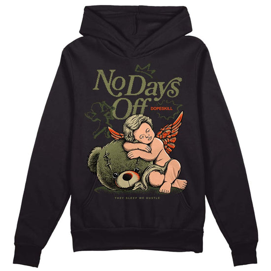 Olive Sneakers DopeSkill Hoodie Sweatshirt New No Days Off Graphic Streetwear - Black