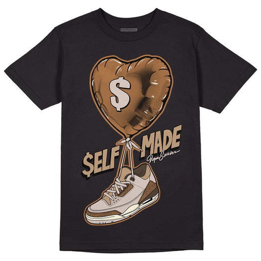 Jordan 3 Retro Palomino DopeSkill T-Shirt Self Made Graphic Streetwear - Black