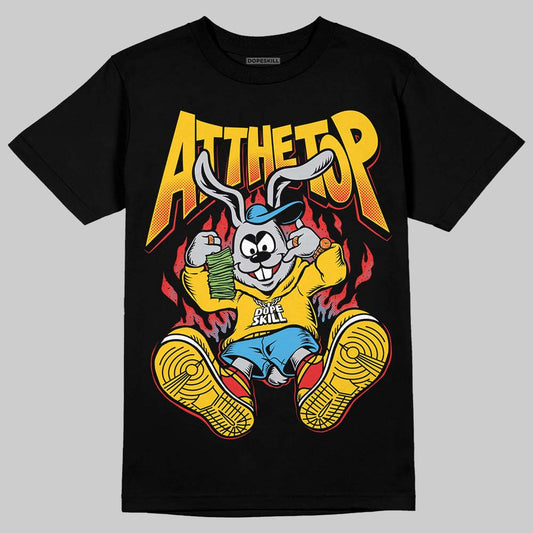 Yellow Sneakers DopeSkill T-Shirt At The Top Graphic Streetwear - Black