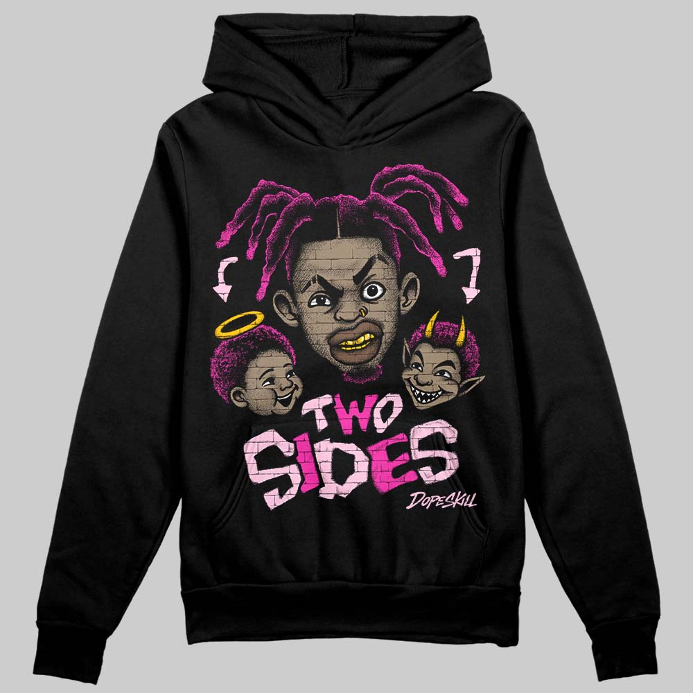 Pink Sneakers DopeSkill Hoodie Two Sides Graphic Streetwear - Black