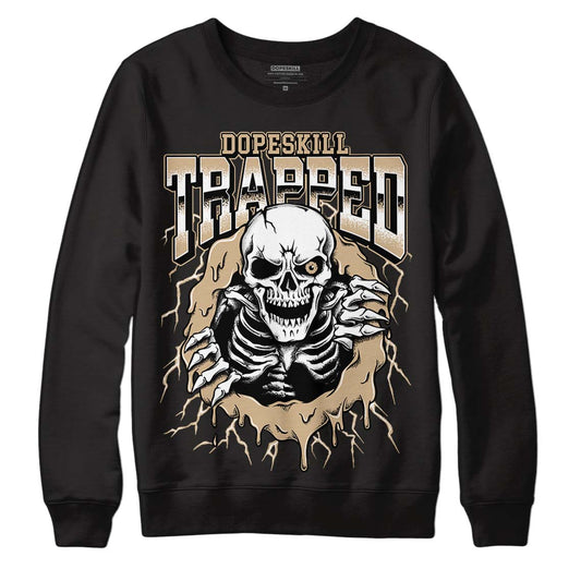 TAN Sneakers DopeSkill Sweatshirt Trapped Halloween Graphic Streetwear - Black