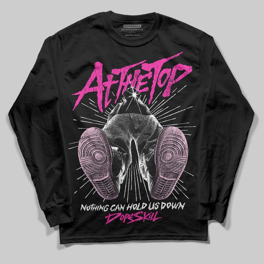 Pink Sneakers DopeSkill Long Sleeve T-Shirt Nothing Can Hold US Down Graphic Streetwear - Black