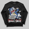 Jordan 1 Low Travis Scott x Fragment DopeSkill Long Sleeve T-Shirt Born To Be Rich Graphic Streetwear - Black