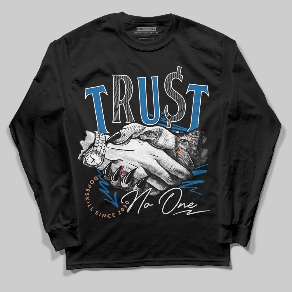 Jordan 3 Retro Wizards DopeSkill Long Sleeve T-Shirt Trust No One Graphic Streetwear - black