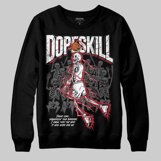 Jordan 14 Retro ‘Black Toe’ DopeSkill Sweatshirt Thunder Dunk Graphic Streetwear - Black