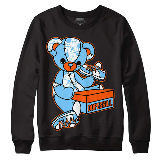 Dunk Low Futura University Blue DopeSkill Sweatshirt Sneakerhead BEAR Graphic Streetwear - Black