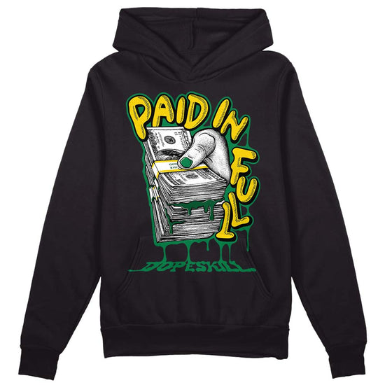 Green Sneakers DopeSkill Hoodie Sweatshirt Paid In Full Graphic Streetwear - Black 