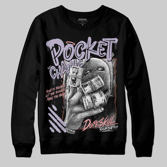 Harris Tweed x Dunk Low Denim Turquoise and Baroque Brown DopeSkill Sweatshirt Pocket Change Graphic Streetwear - Black