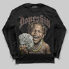 A Ma Maniére x Air Jordan 4 “Dark Mocha” DopeSkill Long Sleeve T-shirt Money Loves Me Graphic Streetwear - Black