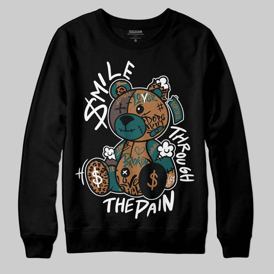 Adidas Samba OG Leopard Pack Collegiate Green DopeSkill Sweatshirt Smile Through The Pain Graphic Streetwear - Black