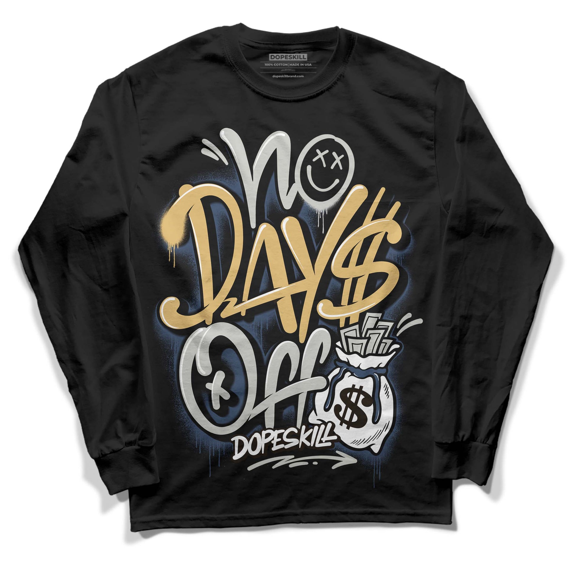 A Ma Maniere x Jordan 5 Dawn “Photon Dust” DopeSkill Long Sleeve T-Shirt No Days Off Graphic Streetwear - Black