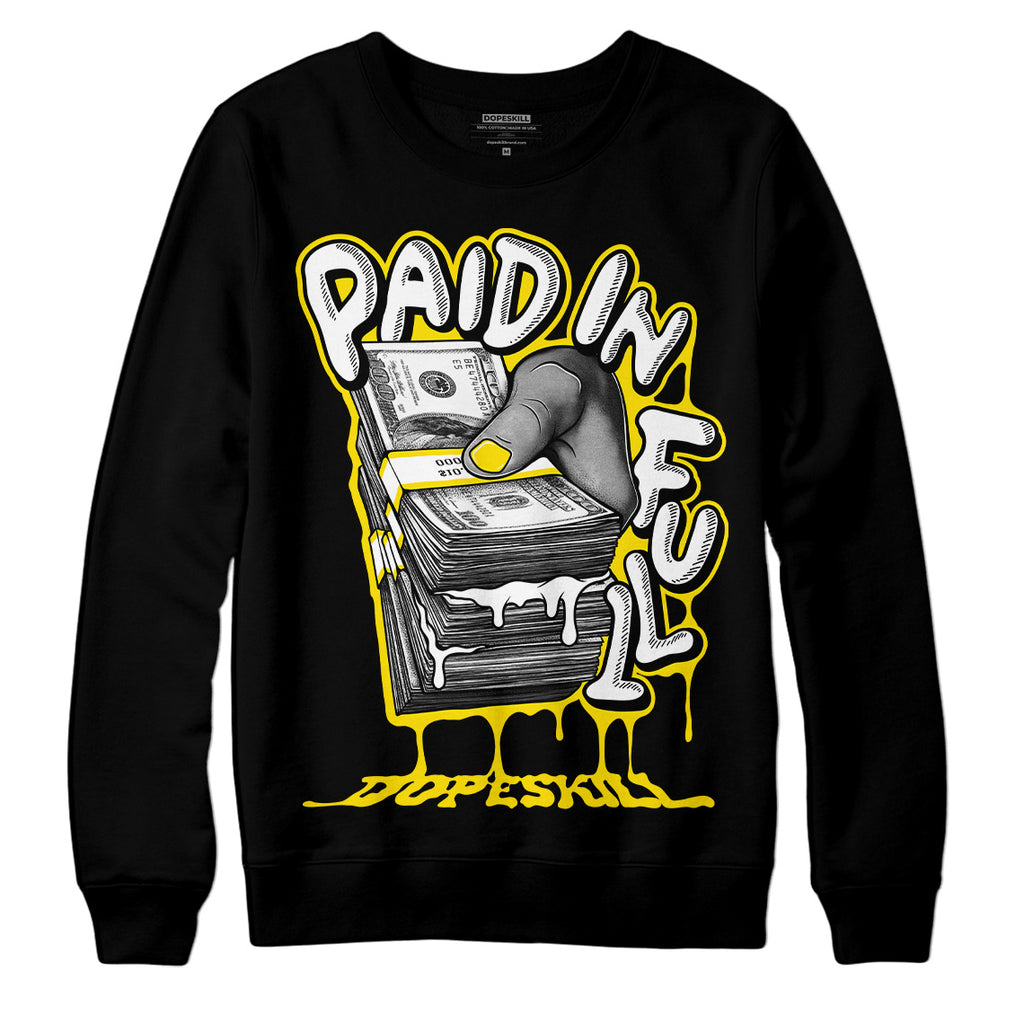 Jordan 13 Del Sol DopeSkill Sweatshirt Paid In Full Graphic Streetwear  - Black 