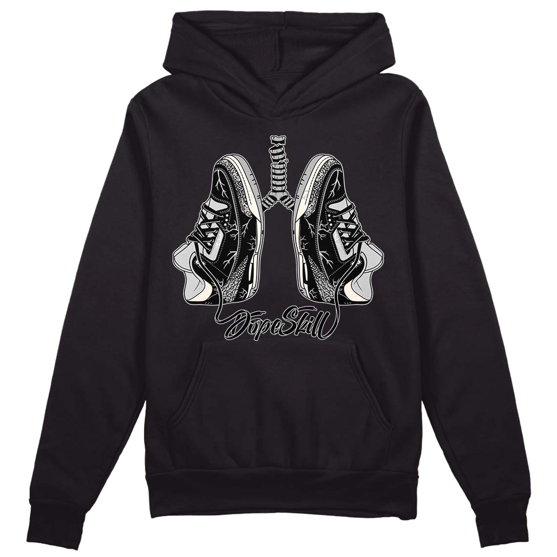 Jordan 3 “Off Noir” DopeSkill Hoodie Sweatshirt Breathe Graphic Streetwear - Black