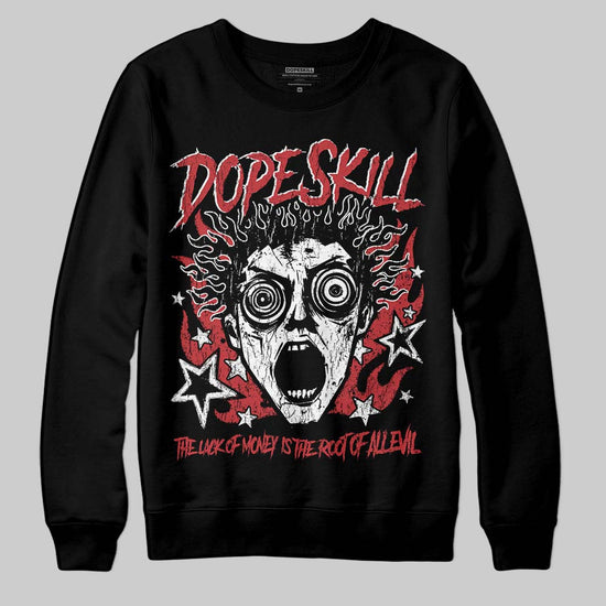 Red Sneakers DopeSkill Sweatshirt Root of Evil Graphic Streetwear - black
