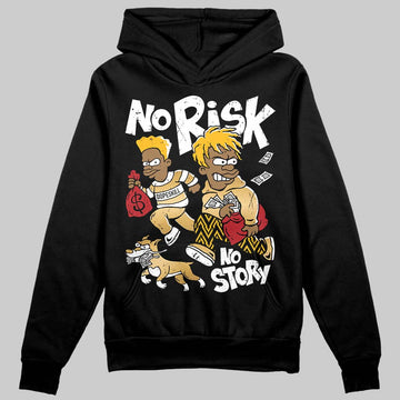 Jordan 12 Retro 'Taxi' 2025 DopeSkill Hoodie Sweatshirt No Risk No Story Graphic Streetwear - Black