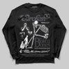 Jordan 3 Retro Black Cat DopeSkill Long Sleeve T-Shirt Broken Bones Graphic Streetwear - Black