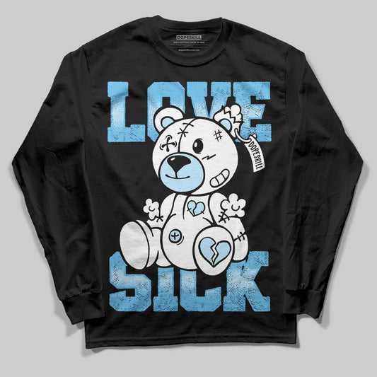 Jordan 11 Retro Legend Blue DopeSkill Long Sleeve T-Shirt Love Sick Graphic Streetwear - black