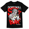 Jordan 12 “Cherry” DopeSkill T-Shirt Stay It Busy Graphic Streetwear - Black