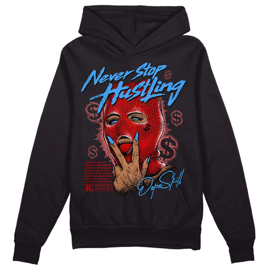 Jordan 1 Retro Low "Black Toe" DopeSkill Hoodie Sweatshirt Never Stop Hustling Graphic Streetwear - Black