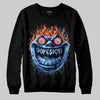 Royal Blue Sneakers DopeSkill Sweatshirt Hellfire Graphic Streetwear - Black