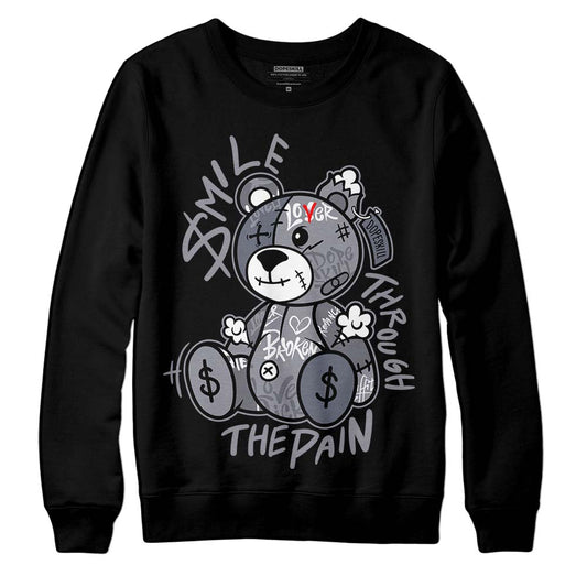 Jordan 14 Retro 'Stealth' DopeSkill Sweatshirt Smile Through The Pain Graphic Streetwear - Black